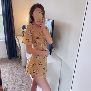 Yellow dress with flowers